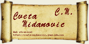 Cveta Midanović vizit kartica
